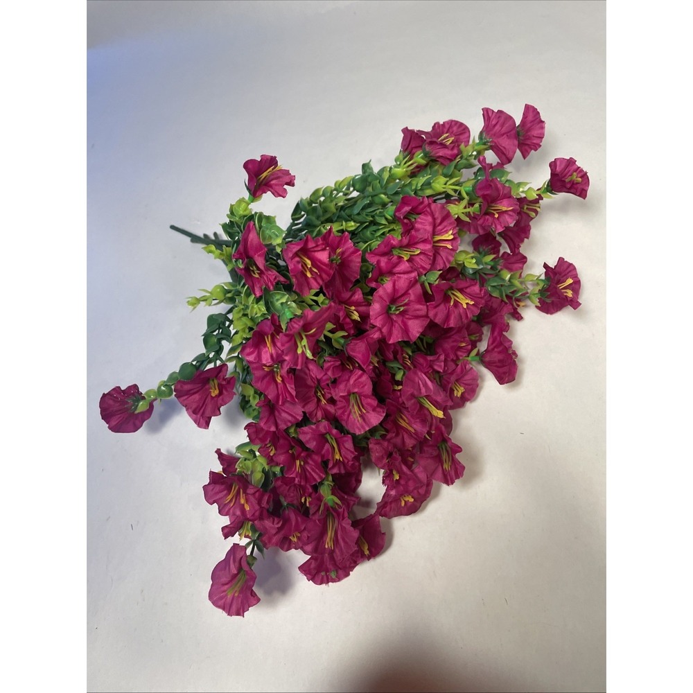 5 Bundles Artificial Flowers Faux Silk Morning Pink 14"